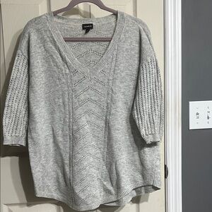 Torrid Light Gray V-Neck Sweater